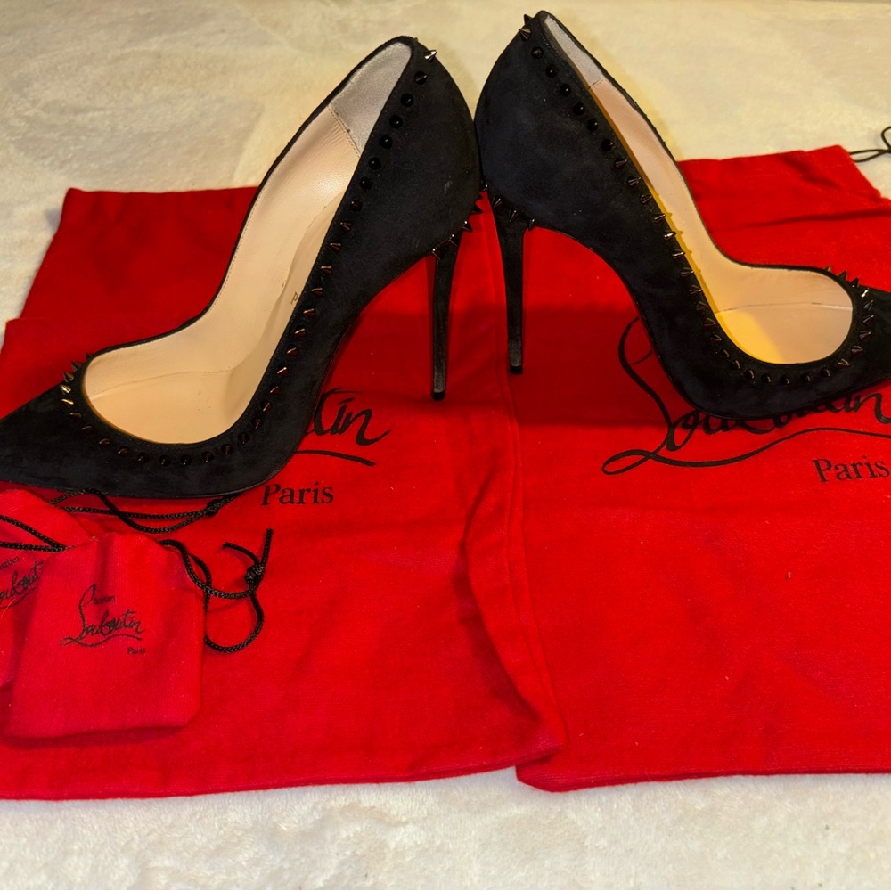Christian Louboutin Black Studded Heels